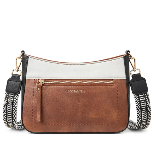 BOSTANTEN Crossbody Purses for Women Vegan Leather Hobo Bags Shoulder Handbags with Detachable Guitar Strap